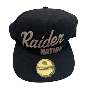 Raider Nation cap Raiders classic script snapback hat